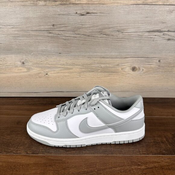 Nike Dunk Low Mens Size 9 White Light Smoke Grey HF5441 105 - Picture 2 of 10